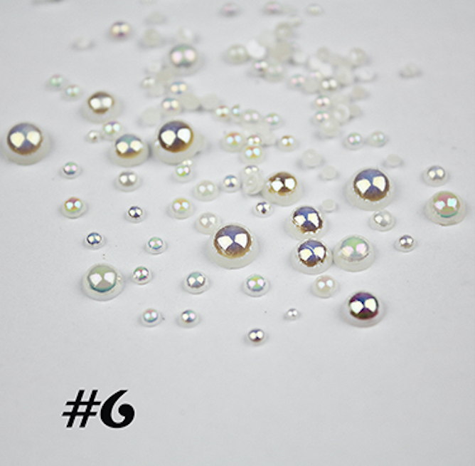 5 Pearls Sizes White